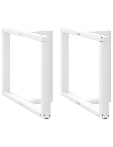 Gambe Tavolo Pranzo Forma T 2pz Bianco 100x35x(72-73)cm Acciaio