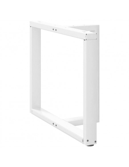 Gambe Tavolo Pranzo Forma T 2pz Bianco 100x35x(72-73)cm Acciaio