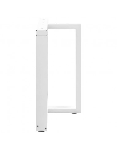 Gambe Tavolo Pranzo Forma T 2pz Bianco 100x35x(72-73)cm Acciaio