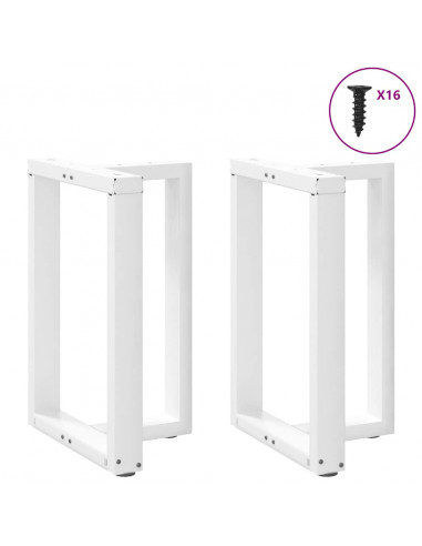 Gambe Tavolo Pranzo Forma T 2pz Bianco 50x35x(72-73)cm Acciaio