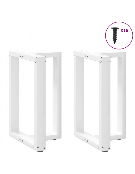 Gambe Tavolo Pranzo Forma T 2pz Bianco 50x35x(72-73)cm Acciaio