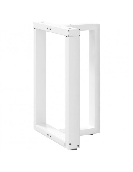 Gambe per tavolo da pranzo a forma di T 2 pz bianche 60x35x(72-73) cm in acciaio