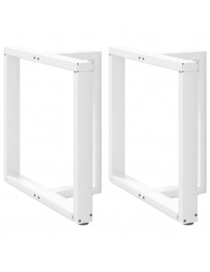 Gambe Tavolo Pranzo Forma T 2pz Bianco 70x35x(72-73) cm Acciaio