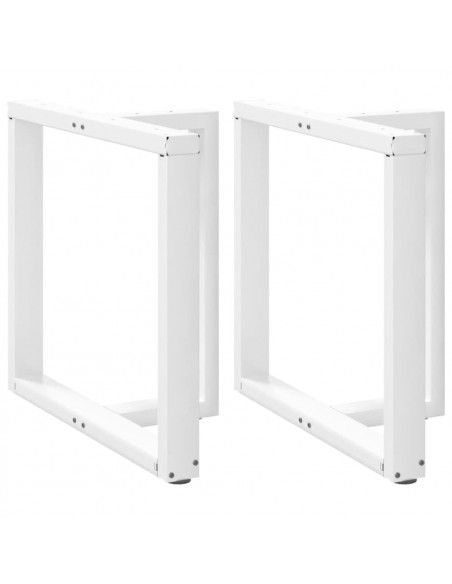 Gambe Tavolo Pranzo Forma T 2pz Bianco 70x35x(72-73) cm Acciaio