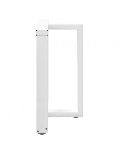 Gambe Tavolo Pranzo Forma T 2pz Bianco 70x35x(72-73) cm Acciaio