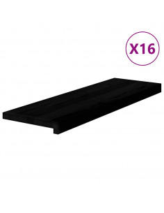 Gradini 16 pz Marrone Scuro 80x30x2 cm Legno Massello Rovere