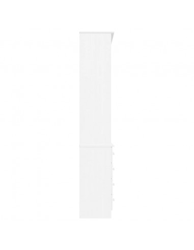 Libreria con Cassetti ALTA Bianca 77x35x186,5 cm Massello Pino