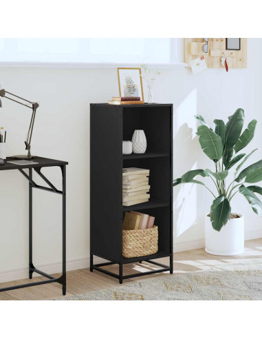 Libreria Nera 40x35x107,5 cm in Legno Multistrato