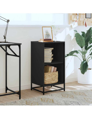 Libreria Nera 40x35x76 cm in Legno Multistrato