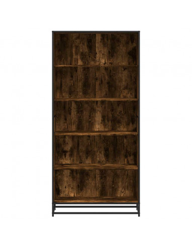 Libreria Rovere Fumo 80,5x35x170,5 cm in Truciolato