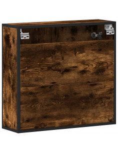 Mobile Bagno Specchio Rovere Fumo 65x20x60 cm Legno Multistrato