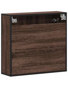 Mobile Bagno Specchio Rovere Marrone 65x20x60 Legno Multistrato