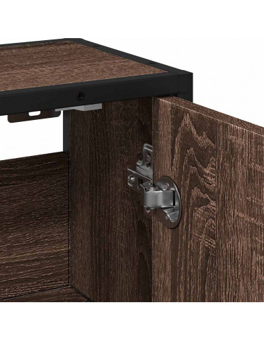 Mobile Bagno Specchio Rovere Marrone 65x20x60 Legno Multistrato