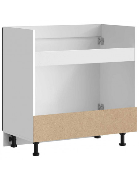 Mobile base lavello Kalmar Nero 80x46x81,5 cm in Truciolato
