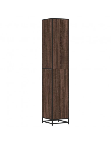 Mobile da Bagno Marrone 35x37,5x188,5cm in Truciolato e Metallo