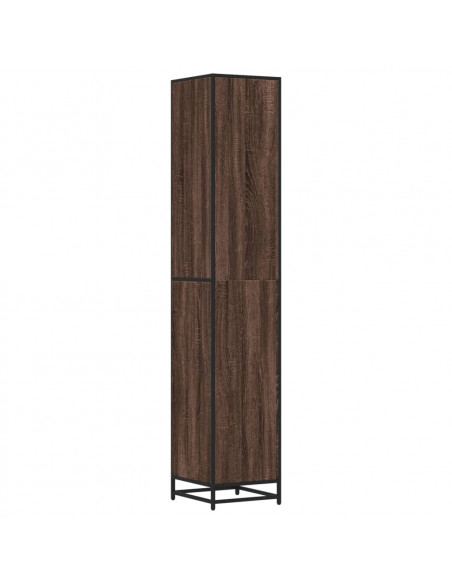 Mobile da Bagno Marrone 35x37,5x188,5cm in Truciolato e Metallo