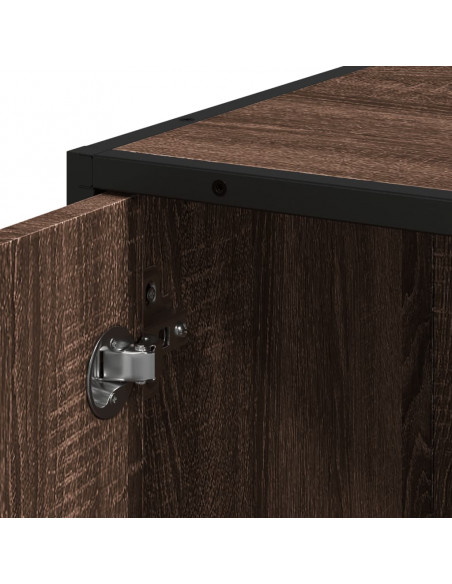 Mobile da Bagno Marrone 35x37,5x188,5cm in Truciolato e Metallo