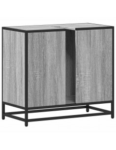 Mobile Lavabo Bagno Grigio Sonoma 65x33x60 cm Legno Multistrato