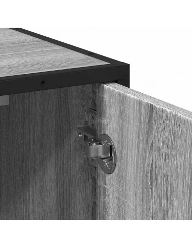 Mobile Lavabo Bagno Grigio Sonoma 65x33x60 cm Legno Multistrato