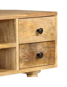 Mobile Porta TV 110x35x40 cm in Legno Massello di Mango