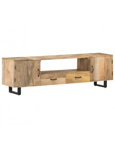 Mobile Porta TV 160x30x45 cm in Legno Massello di Mango
