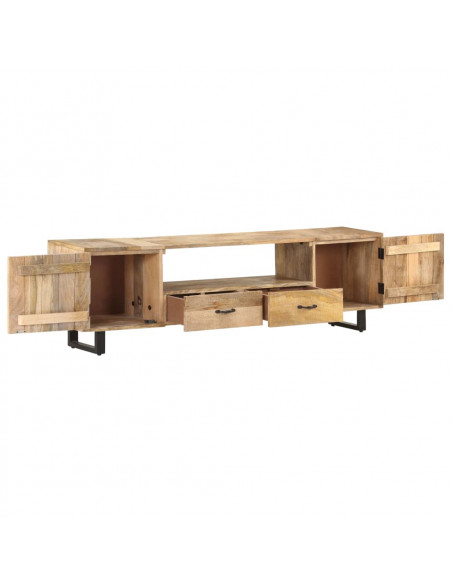 Mobile Porta TV 160x30x45 cm in Legno Massello di Mango