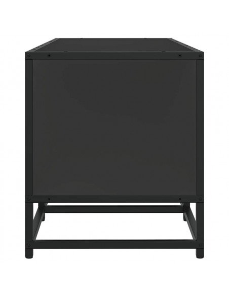 Mobile Porta TV Nero 120x35x41 cm in Truciolato e Metallo