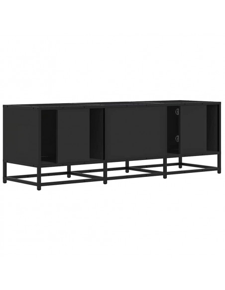 Mobile Porta TV Nero 120x35x41 cm in Truciolato e Metallo