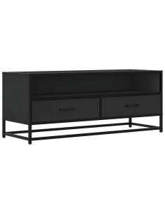 Mobile Porta TV Nero 180x30x50cm in Truciolato e Metallo