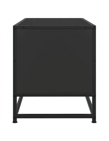 Mobile Porta TV Nero 180x30x50cm in Truciolato e Metallo