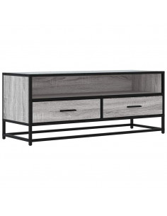 Mobile TV Grigio Sonoma 100x34,5x40cm Legno Multistrato Metallo