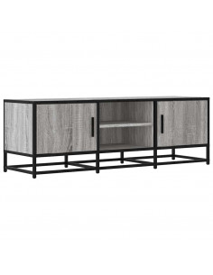 Mobile TV Grigio Sonoma 120x35x41cm Legno Multistrato e Metallo