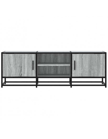 Mobile TV Grigio Sonoma 120x35x41cm Legno Multistrato e Metallo