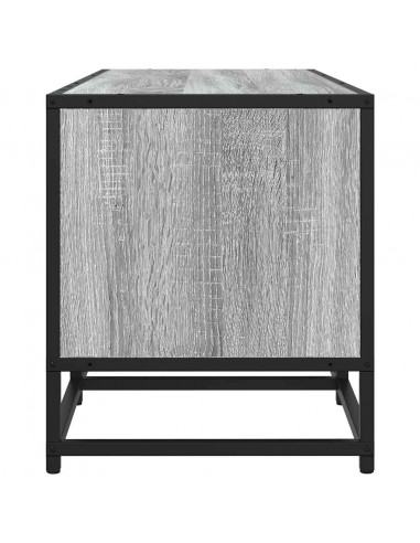 Mobile TV Grigio Sonoma 120x35x41cm Legno Multistrato e Metallo