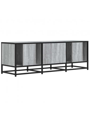 Mobile TV Grigio Sonoma 120x35x41cm Legno Multistrato e Metallo