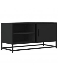 Mobile TV Nero 80x34,5x40cm in Truciolato e Metallo