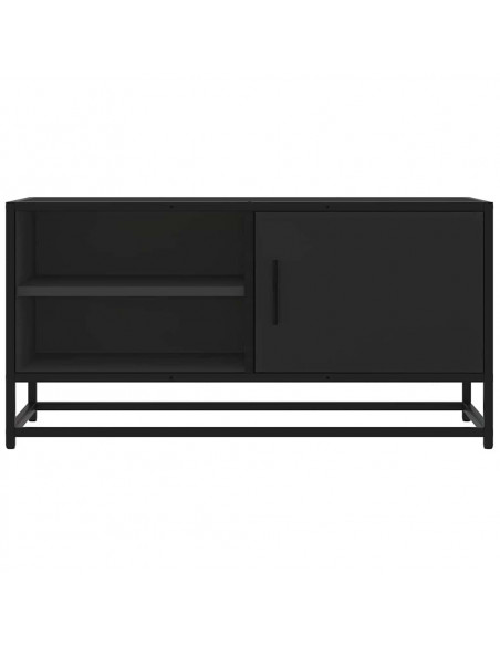 Mobile TV Nero 80x34,5x40cm in Truciolato e Metallo