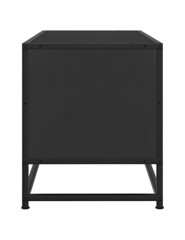 Mobile TV Nero 80x34,5x40cm in Truciolato e Metallo