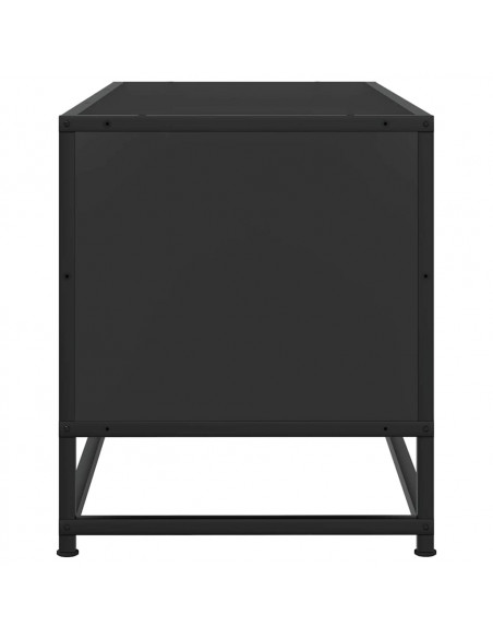 Mobile TV Nero 80x34,5x40cm in Truciolato e Metallo
