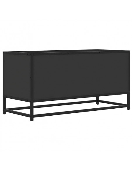 Mobile TV Nero 80x34,5x40cm in Truciolato e Metallo