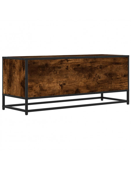 Mobile TV Rovere Fumo 100x34,5x40cm Legno Multistrato e Metallo