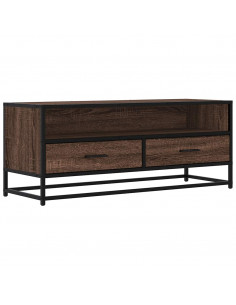 Mobile TV Rovere Marrone 100x34,5x40 cm Multistrato e Metallo