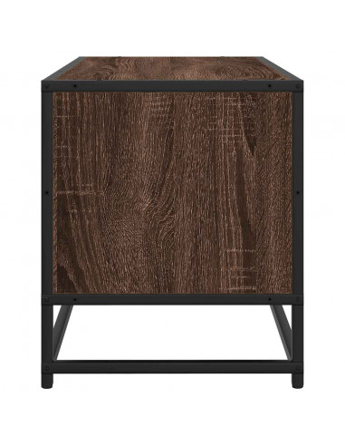 Mobile TV Rovere Marrone 100x34,5x40 cm Multistrato e Metallo