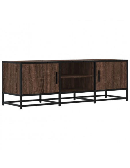 Mobile TV Rovere Marrone 120x35x41 cm Legno Multistrato Metallo