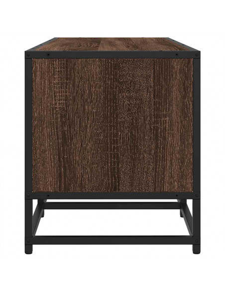 Mobile TV Rovere Marrone 120x35x41 cm Legno Multistrato Metallo