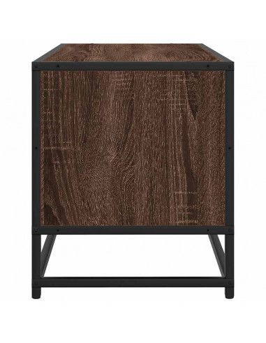 Mobile TV Rovere Marrone 80x34,5x40cm Legno Multistrato Metallo