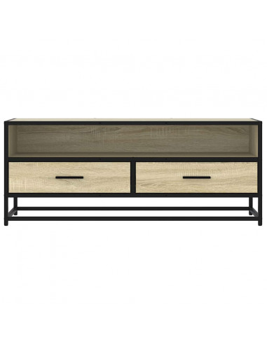 Mobile TV Rovere Sonoma 100x34,5x40cm Legno Multistrato Metallo