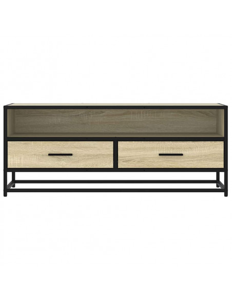 Mobile TV Rovere Sonoma 100x34,5x40cm Legno Multistrato Metallo
