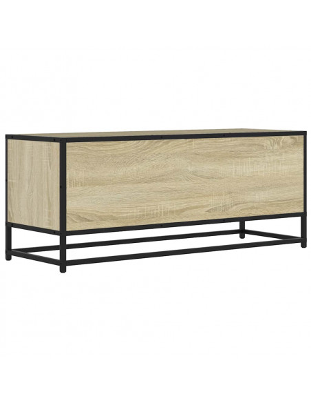 Mobile TV Rovere Sonoma 100x34,5x40cm Legno Multistrato Metallo