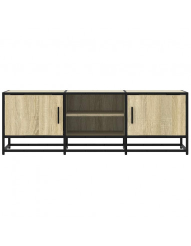 Mobile TV Rovere Sonoma 120x35x41cm Legno Multistrato e Metallo
